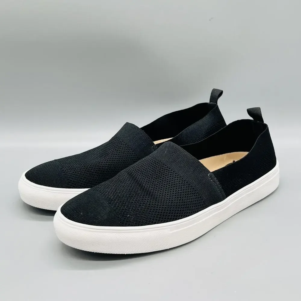 Sam Edelman Shoes Mens 8 Black Knit Santino Slip On Sneakers Comfort Casual